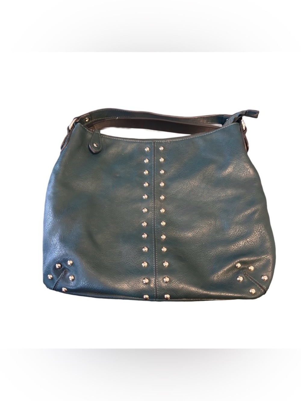 La Diva Rockin’ Teal Studded Hobo Bag
